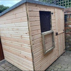 hand made rabbit shed