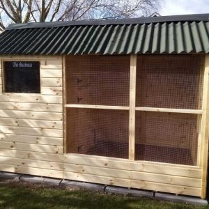 10 FT X 4 FT HAND MADE RABBIT SHED INCLUDING RUN AREA