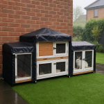pawhut rabbit hutch cover